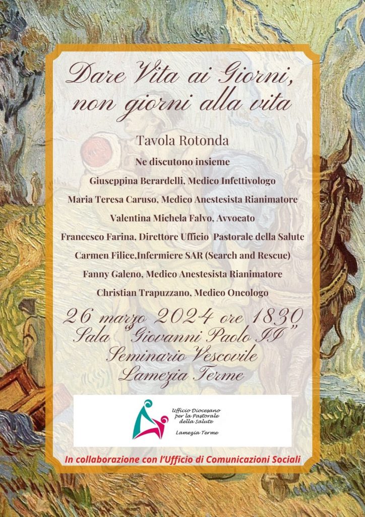 tavola rotonda, organizzata dall’Ufficio di Pastorale della Salute della Diocesi di Lamezia Terme