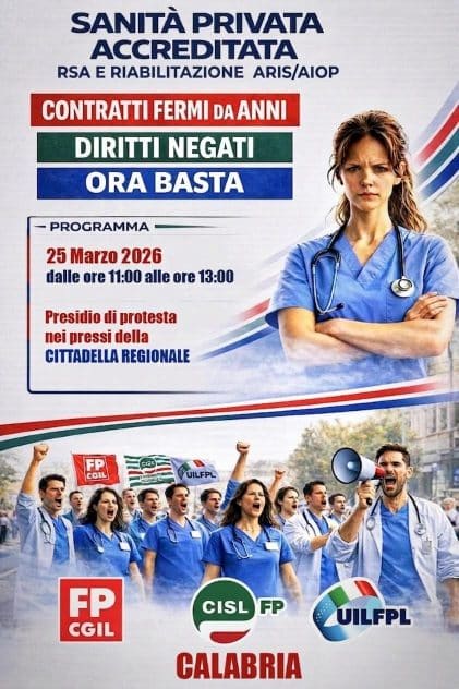 sanità privata Calabria protesta
