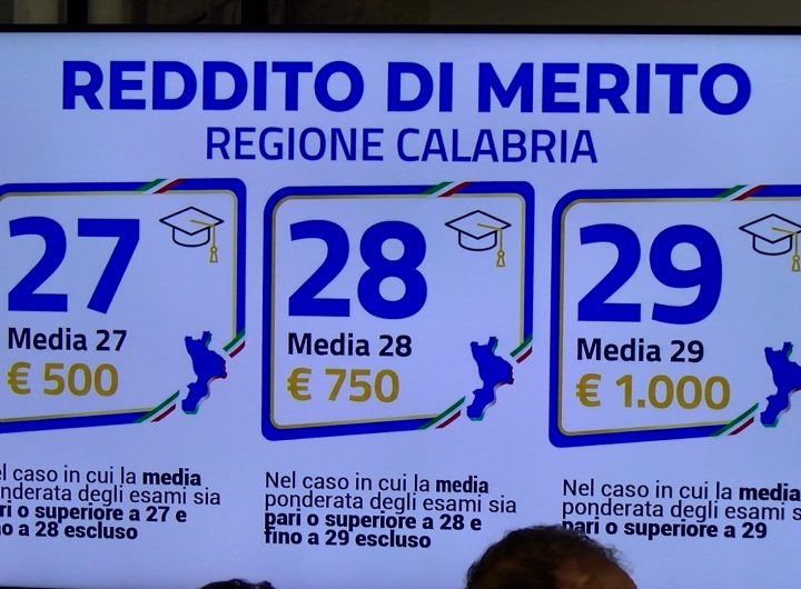 Reddito di merito Calabria firma protocollo Catanzaro